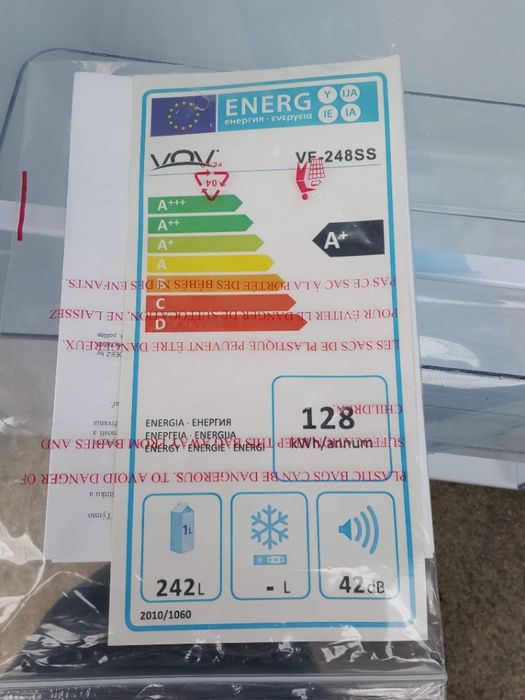 Lodówka chłodziarka VOV 248l inox