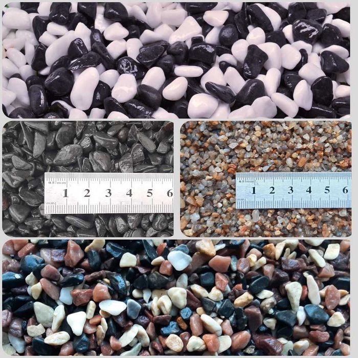 чорний окатаний базальт акваріумний грунт для аквариума акваріуму