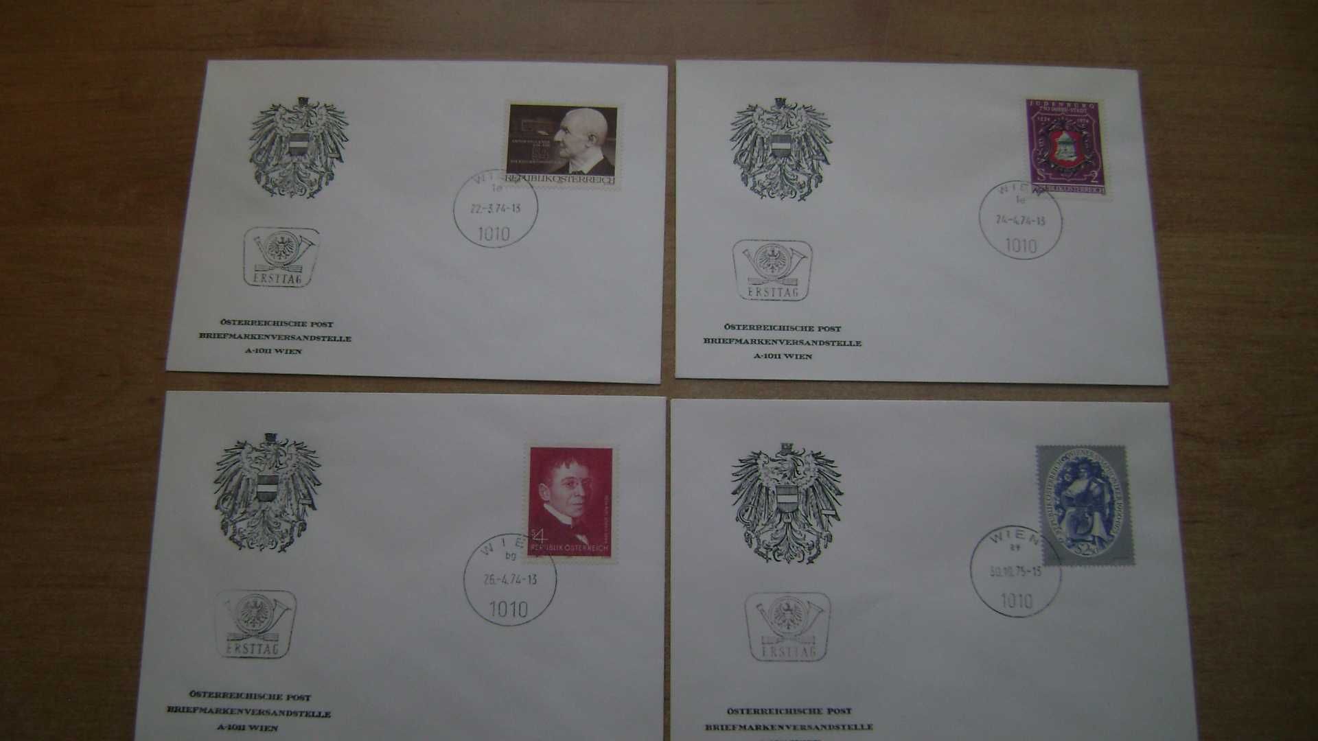 Znaczki pocztowe - Koperty FDC = Zestaw 31 sztuk z Austrii