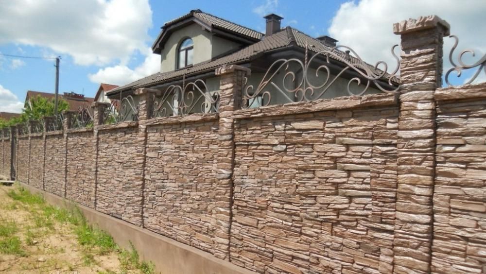 Еврозабор, декоративный бетонный забор