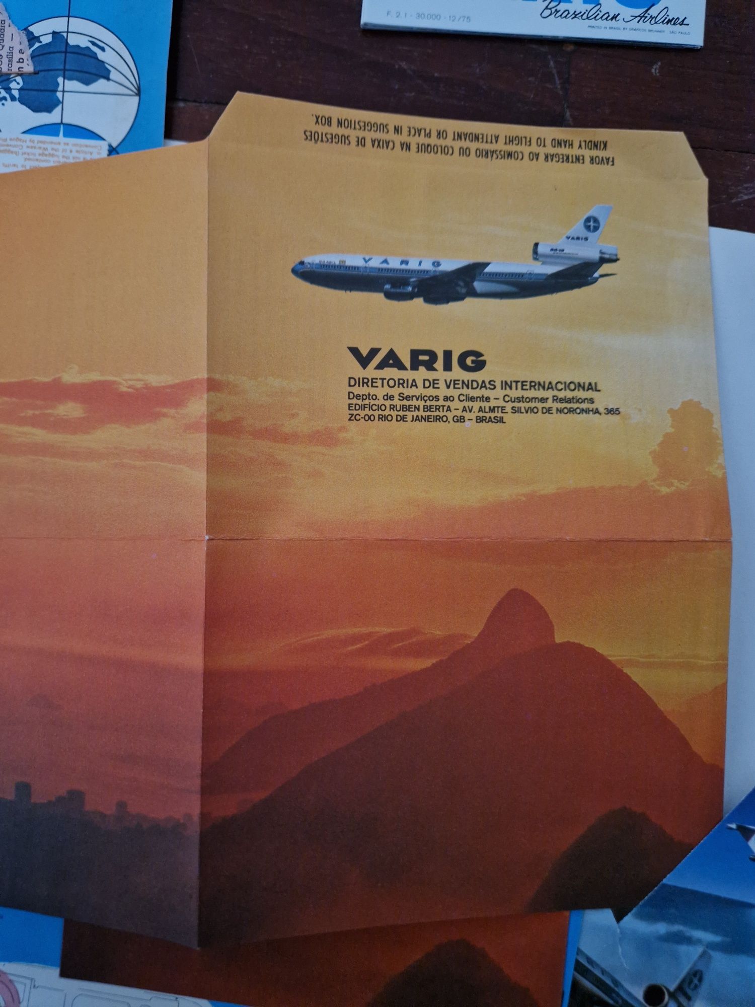 Aviação onboard Varig 1977