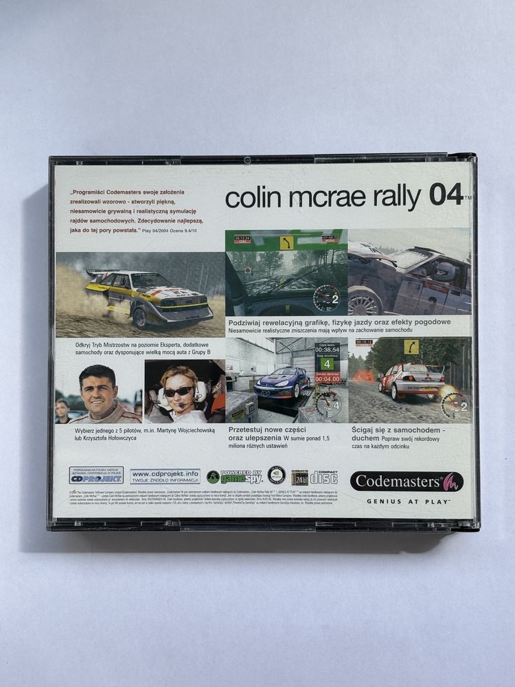 Colin McRae Rally 04 – wyścigi rajdowe, PC CD, PL wersja, 2004, klasyk