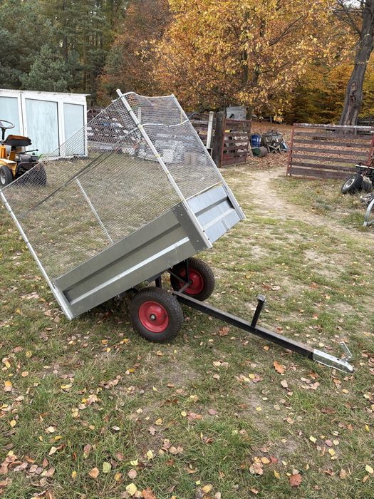 Przyczepka do kosiarki-traktorka lub quada mocna solidna