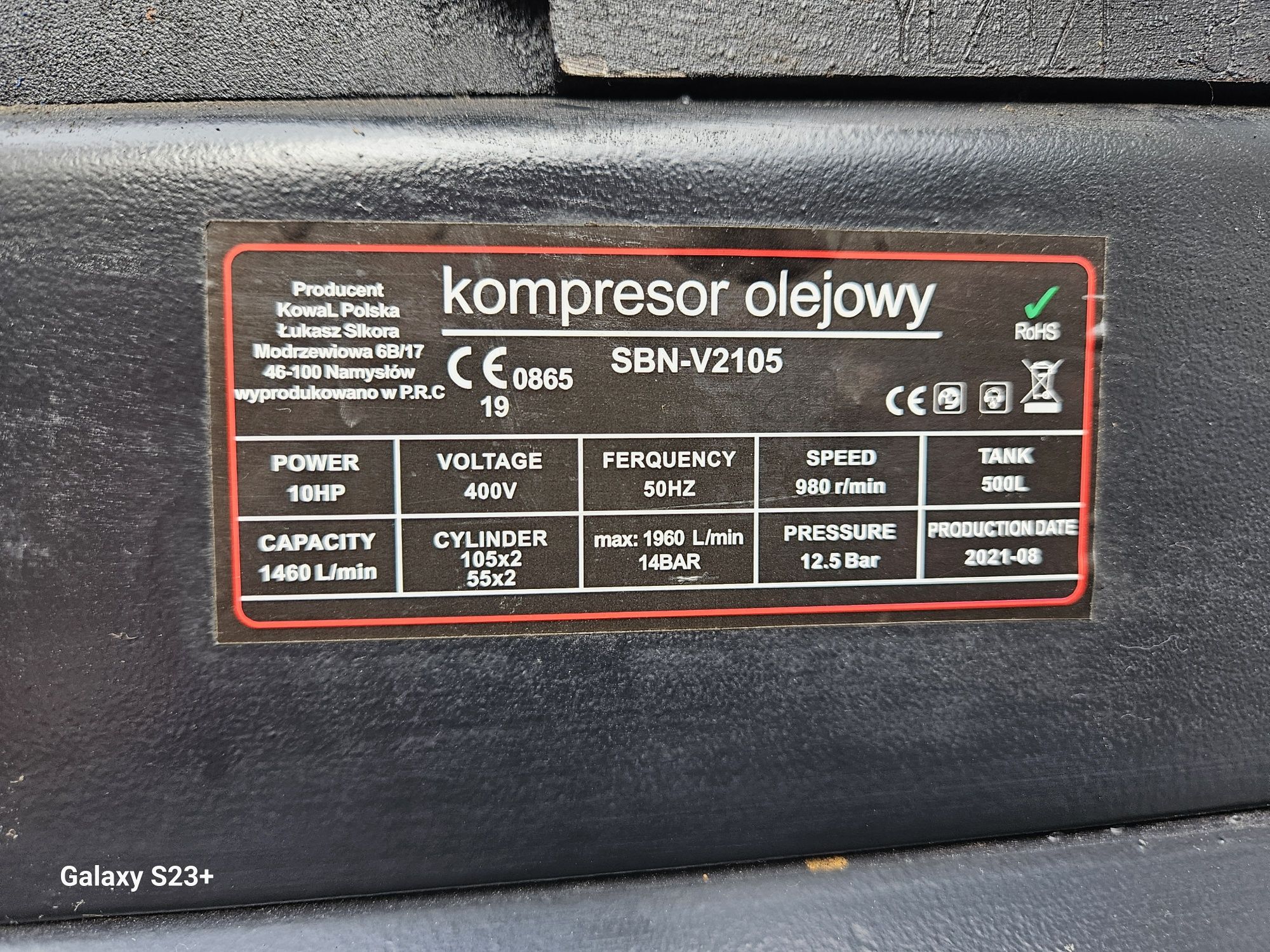 Sprzedam Kompresor olejowy Kowal 500l