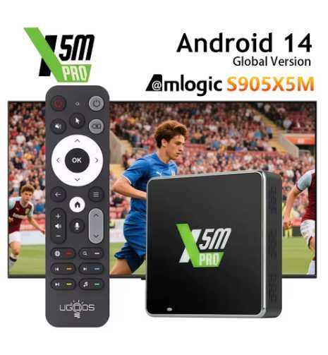 Ugoos x5m pro на базе android 14, медиаплеер. 2025 г.