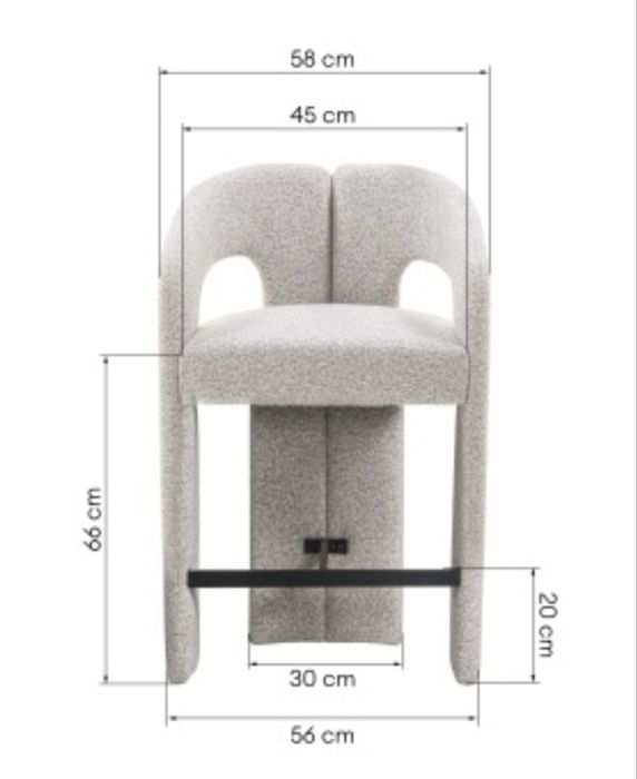 Hoker tapicerowany fotel krzesło
