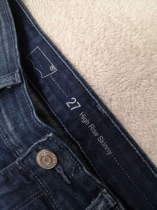 Spodnie jeansy skinny wysoki stan Levis Levi's W27 L32 ok 34 36