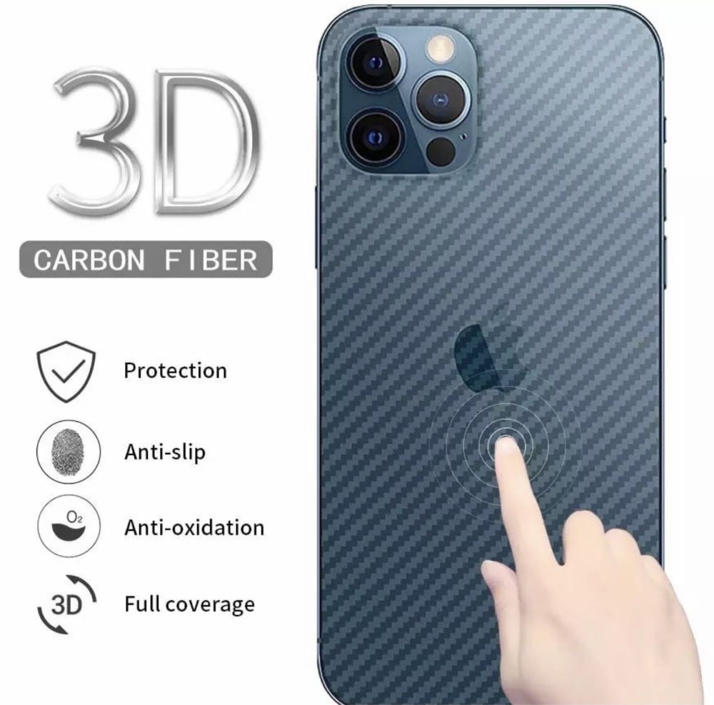 Película de Carbono para iPhone 8/8P/11/P/PM/12P/12PM/13/P/PM