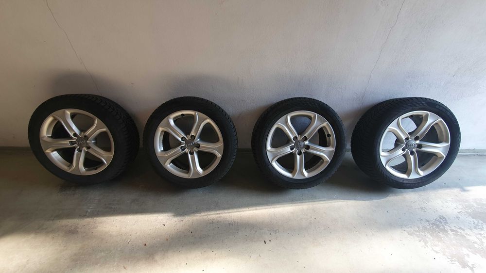 Felgi 225 50 R17 z zimowymi oponami - oryginalne Audi A5