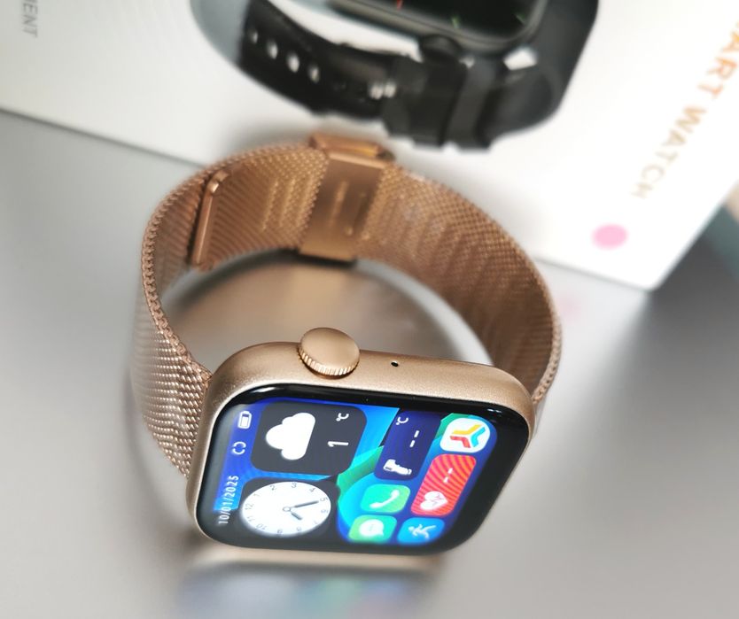 Piękny damski smartwatch z funkcją rozmowy Pomiar Sport Puls PL menu #