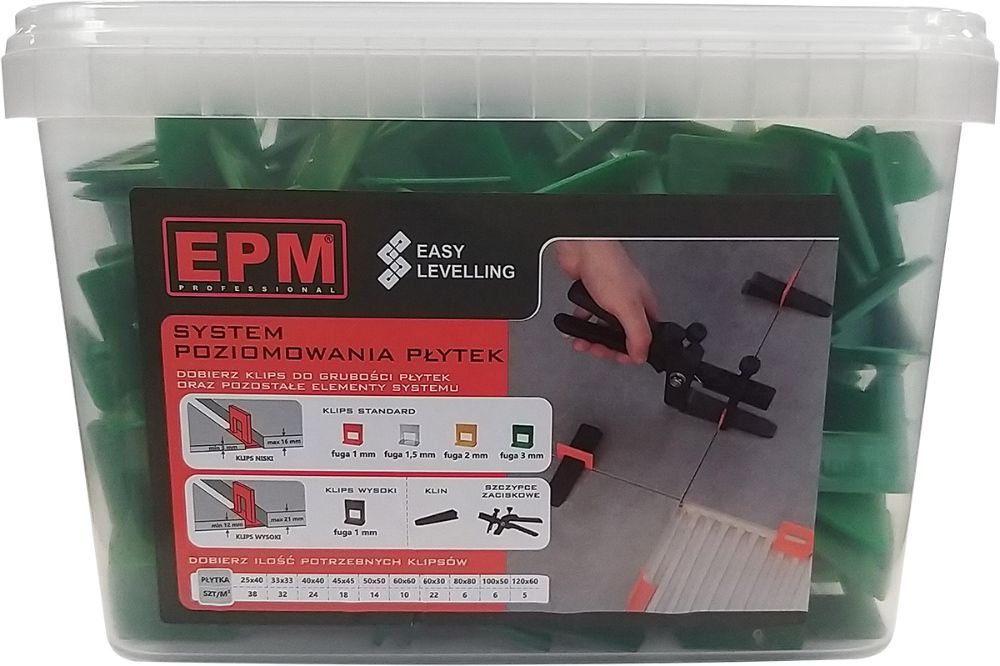 System Układania Płytek Easy Leveling 200 Klipsów 3Mm EPM