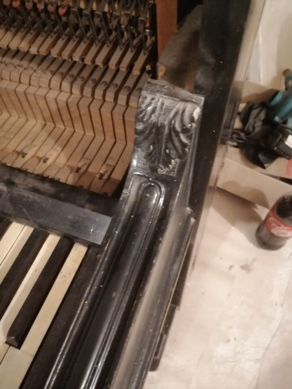 Pianino Baumgardten & Heins Hamburg antyk