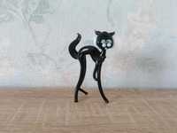 Фигурка кошка цветное стекло статуэтка мини