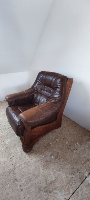 Skórzany komplet wypoczynkowy