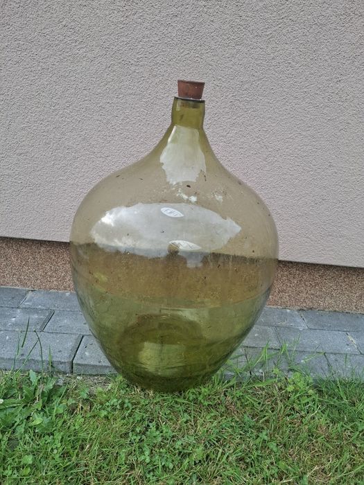 Butla balon na wino 40+litrów  prl oliwkowa