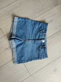 H&M 134 jeansowe szorty krótkie spodenki