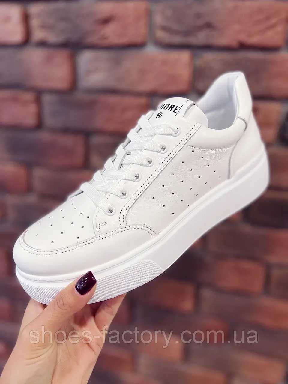 Жіночі шкіряні кеди Ditas Білі Код 188 WHITE