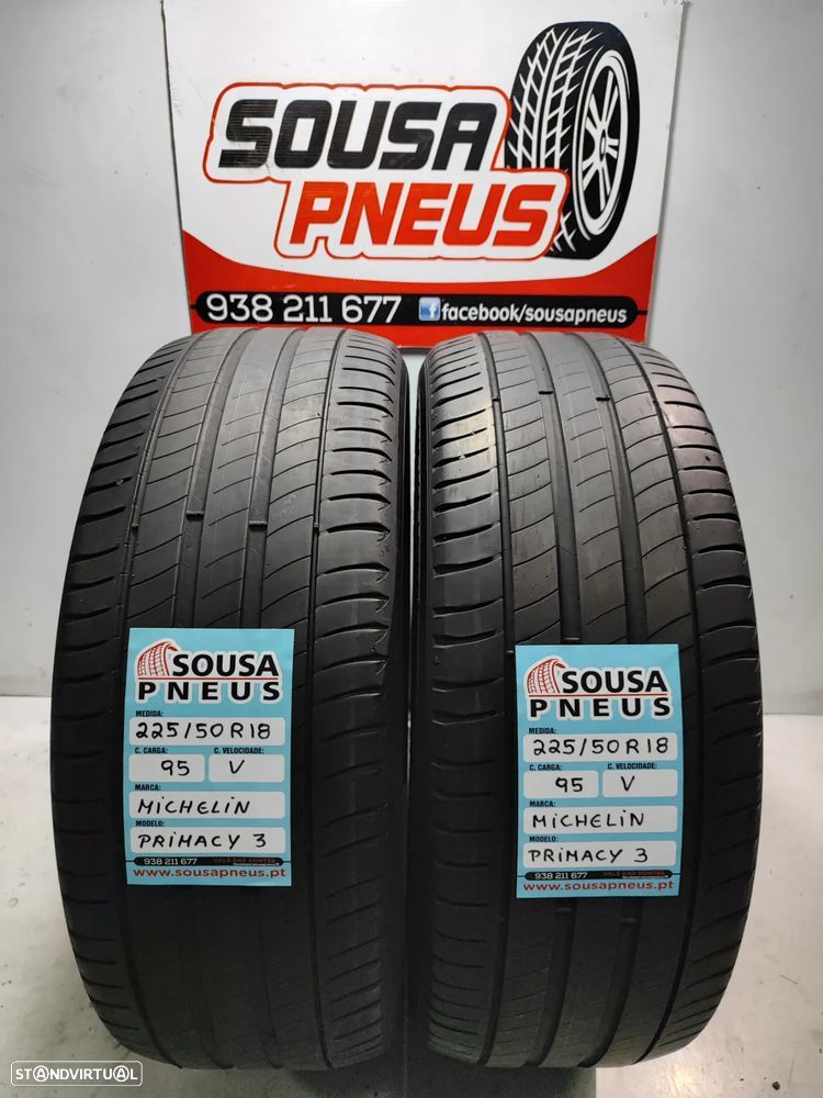 2 pneus semi novos michelin 225-50r18 oferta dos portes