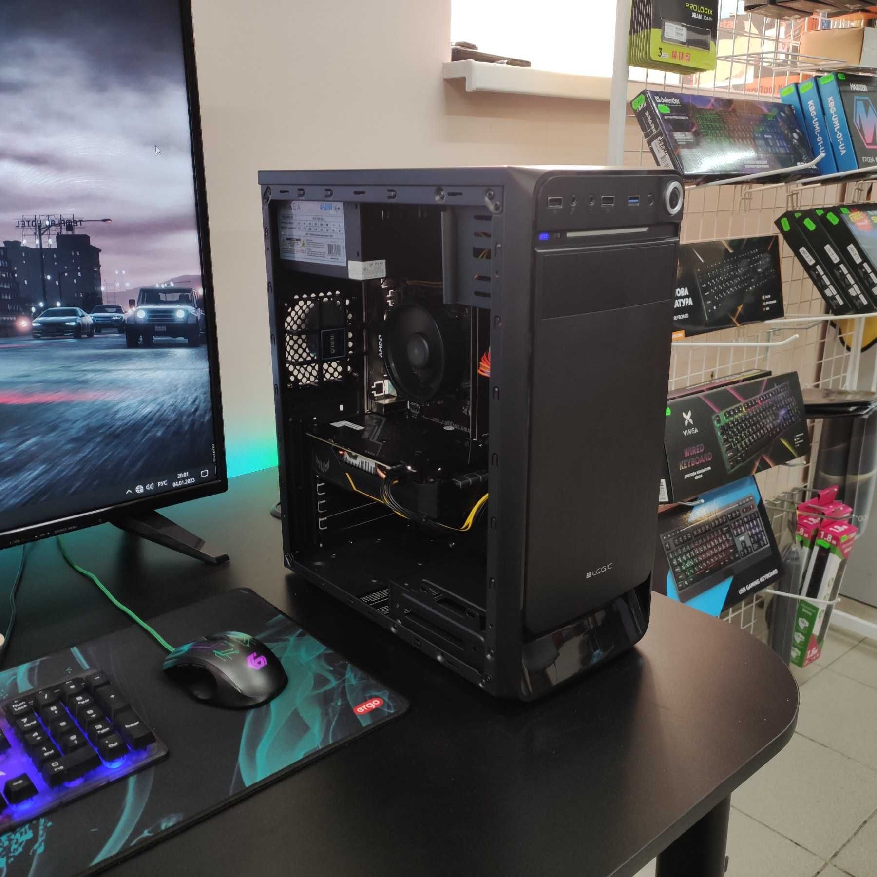 Компютер Новый Ryzen 5 5500, 16GB DDR4, GTX 1660 Ti 6GB, SSD 512GB m2