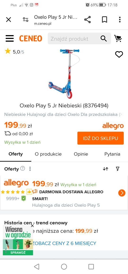 Hulajnoga dla dzieci Oxelo Play 5

Sprzedam hulajnogę do nauki utrzyma