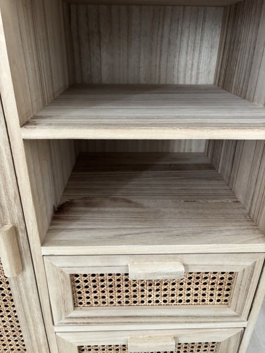 Aparador com gavetas Ralik Wood - Cor : Madeira Natural