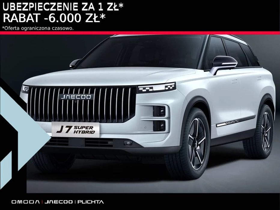 Jaecoo 7 PHEV Super Hybrid Exclusive Teraz taniej o 6000 | Ubezpieczenie za 1zł