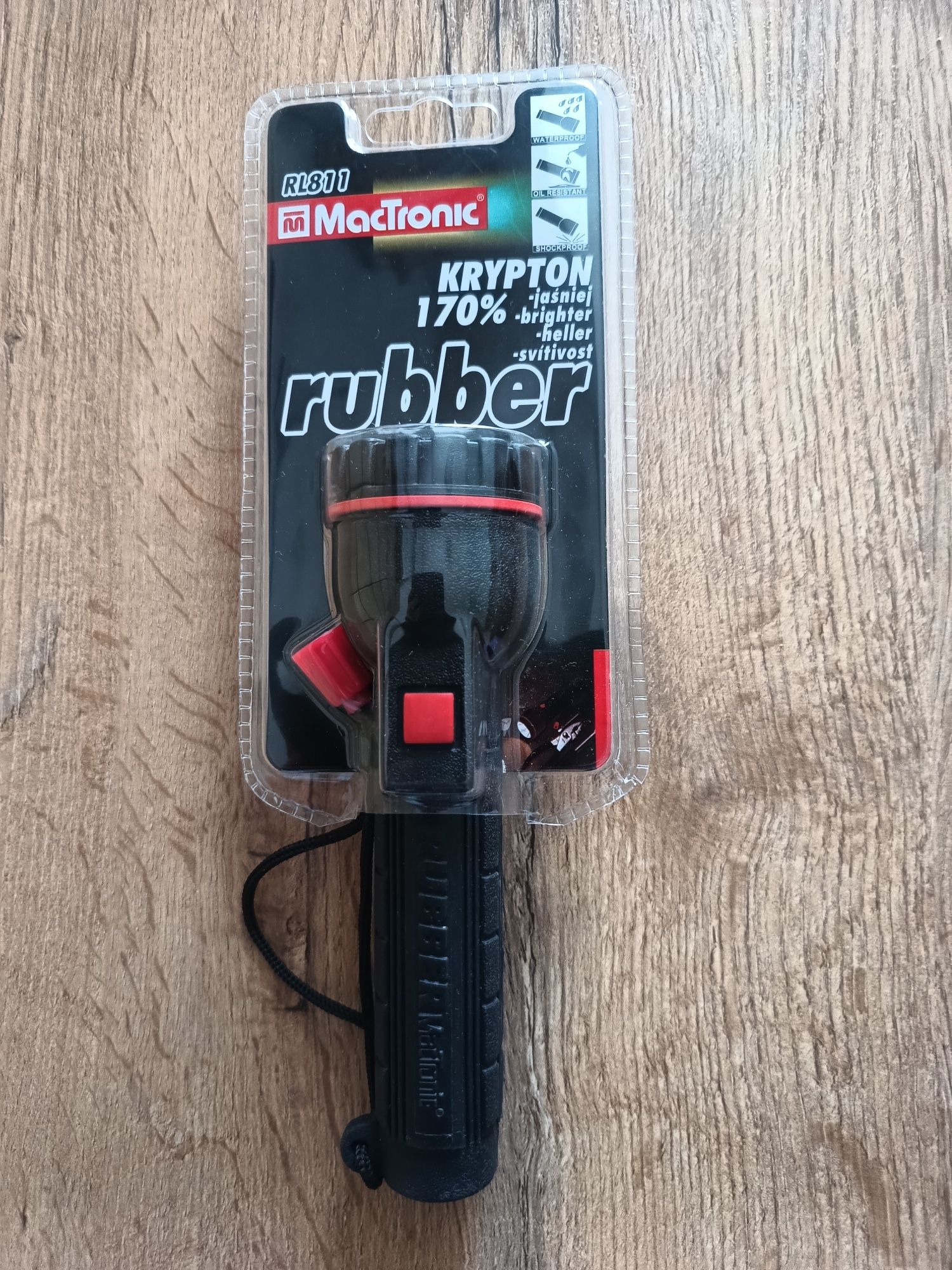 Latarka Mactronic rubber gumowa oprawa odporna na wilgoć