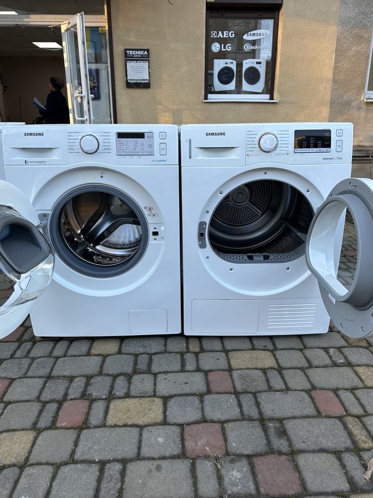 Комплект пральна + сушильна машина з Європи! Samsung 7 кгА+++DV71M5020