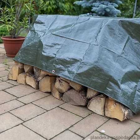 Plandeka 10x6m Wzmacniana Płachta Wodoodporna Okrycie 90gm2