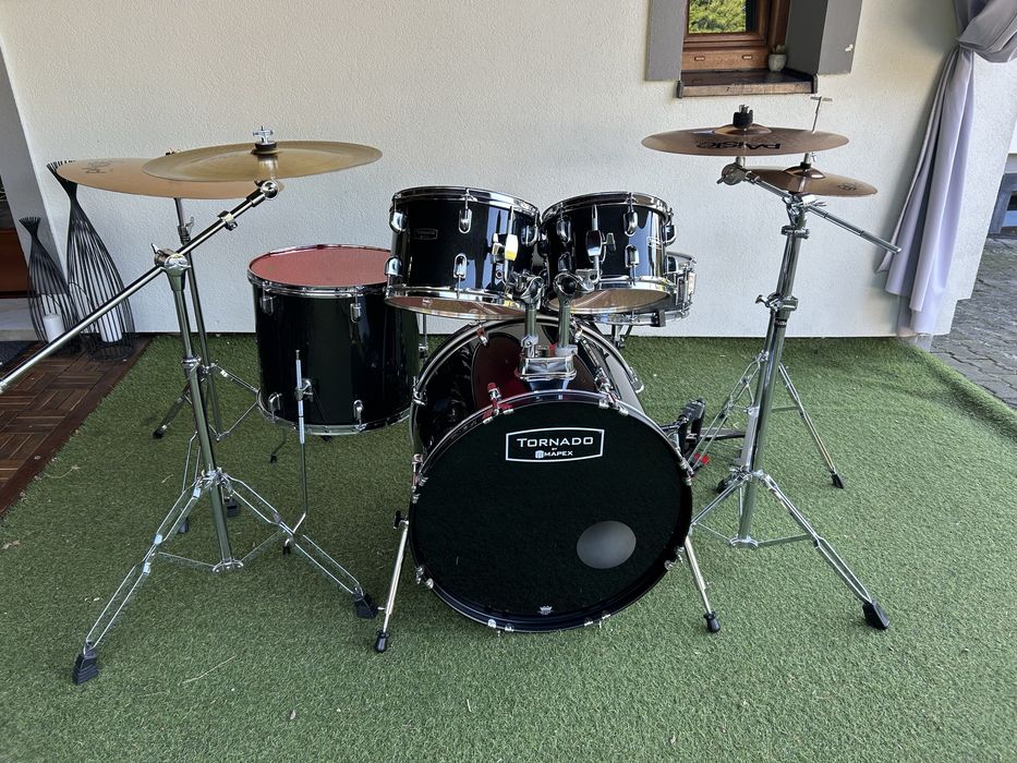 Perkusja MAPEX - Talerze PAISTE 201 + naciągi EVANS