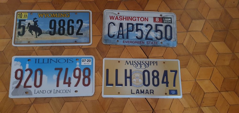 4 tablice rejestracyjne usa oryginal