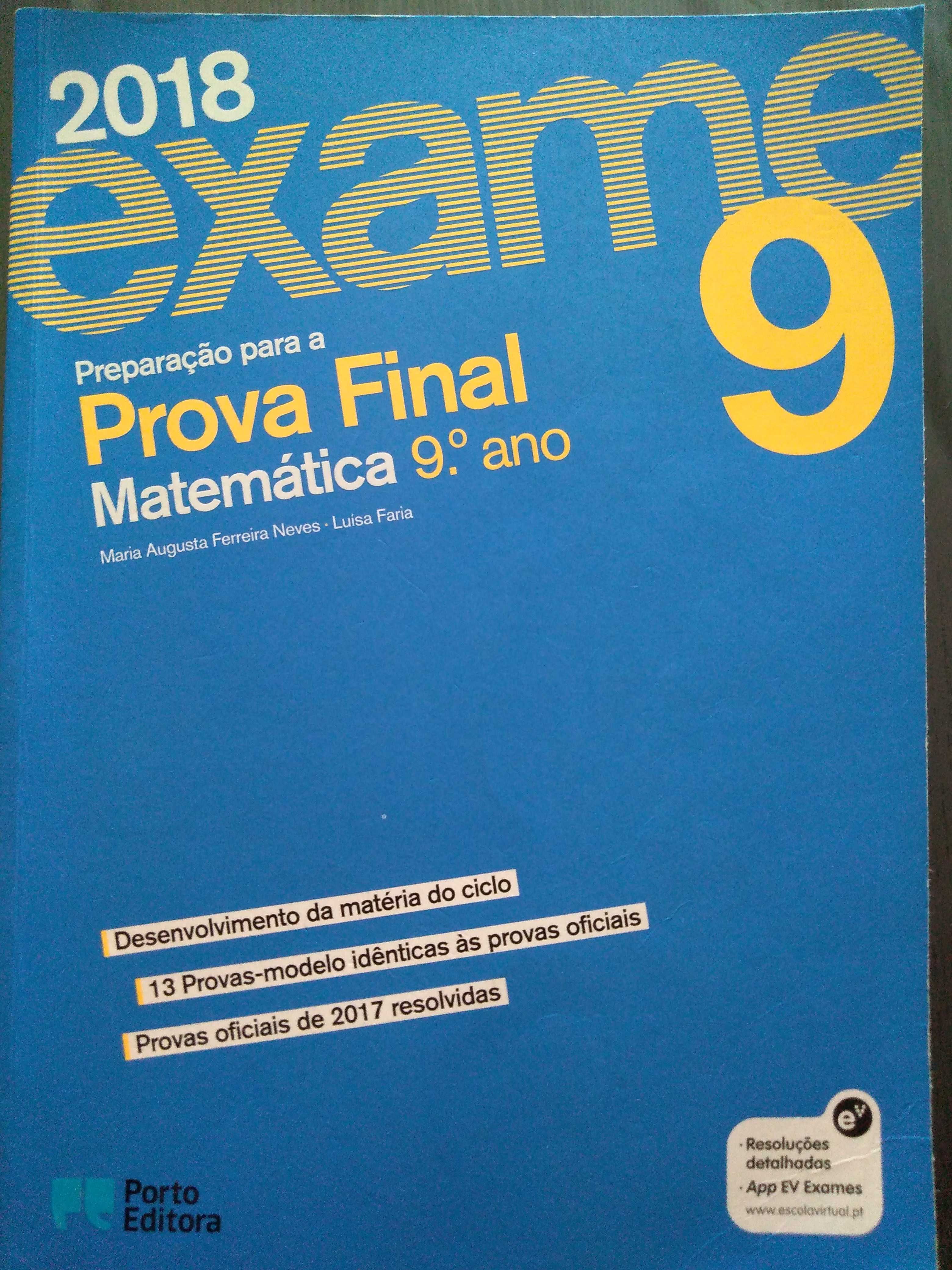 Preparação para a prova final matematica 9 ano edição 2018