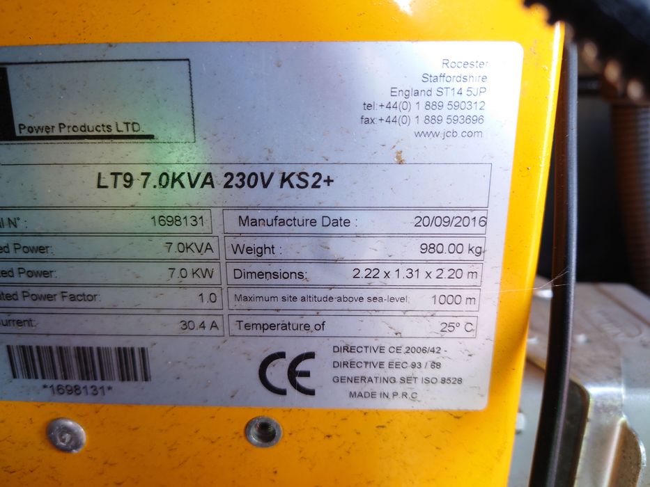 генератор Generator JCB LT9  7kW Lighting tower