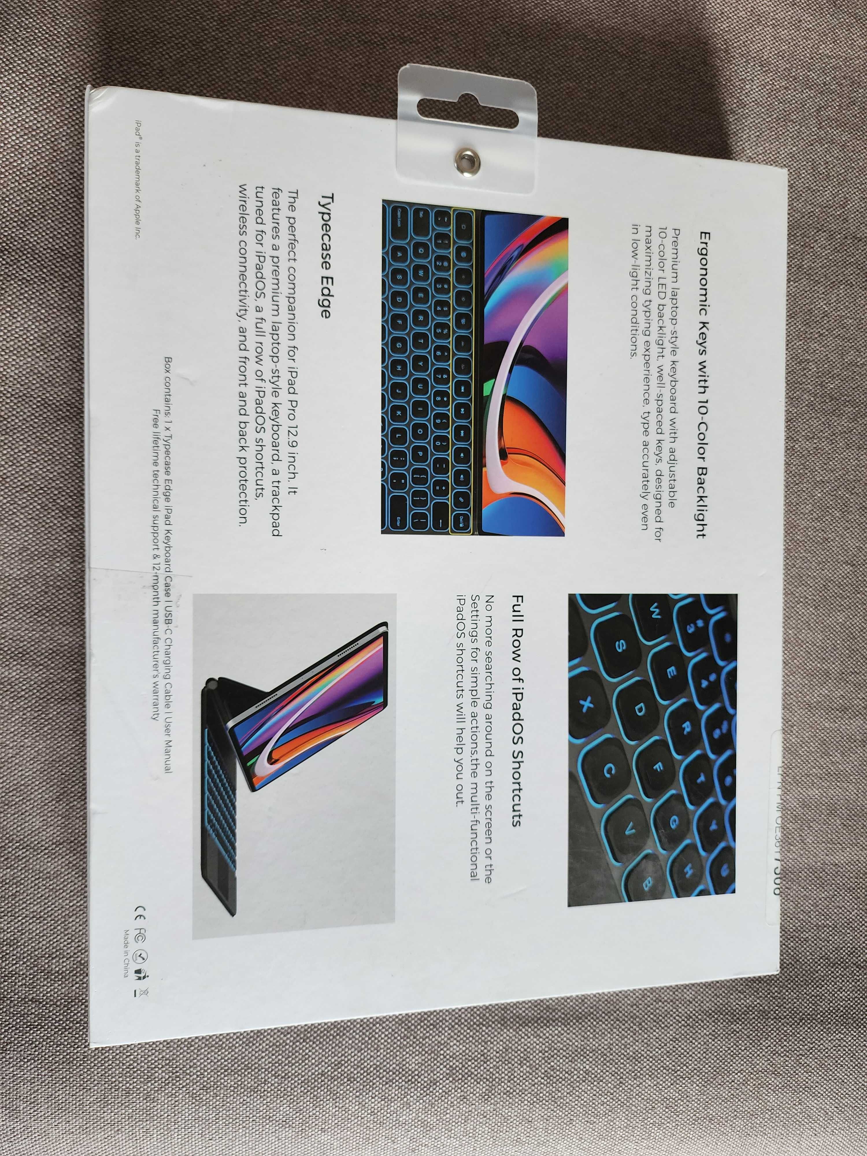 Typecase Edge - iPad Pro 12.9" Keyboard Case with Trackpad (Open Box)