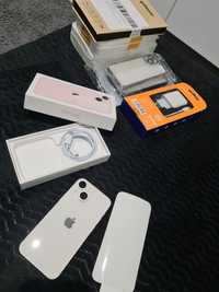 Iphone 13 mini Nowy biały + etui 4 szt + folie 9 szt + 3 szkla + ładow