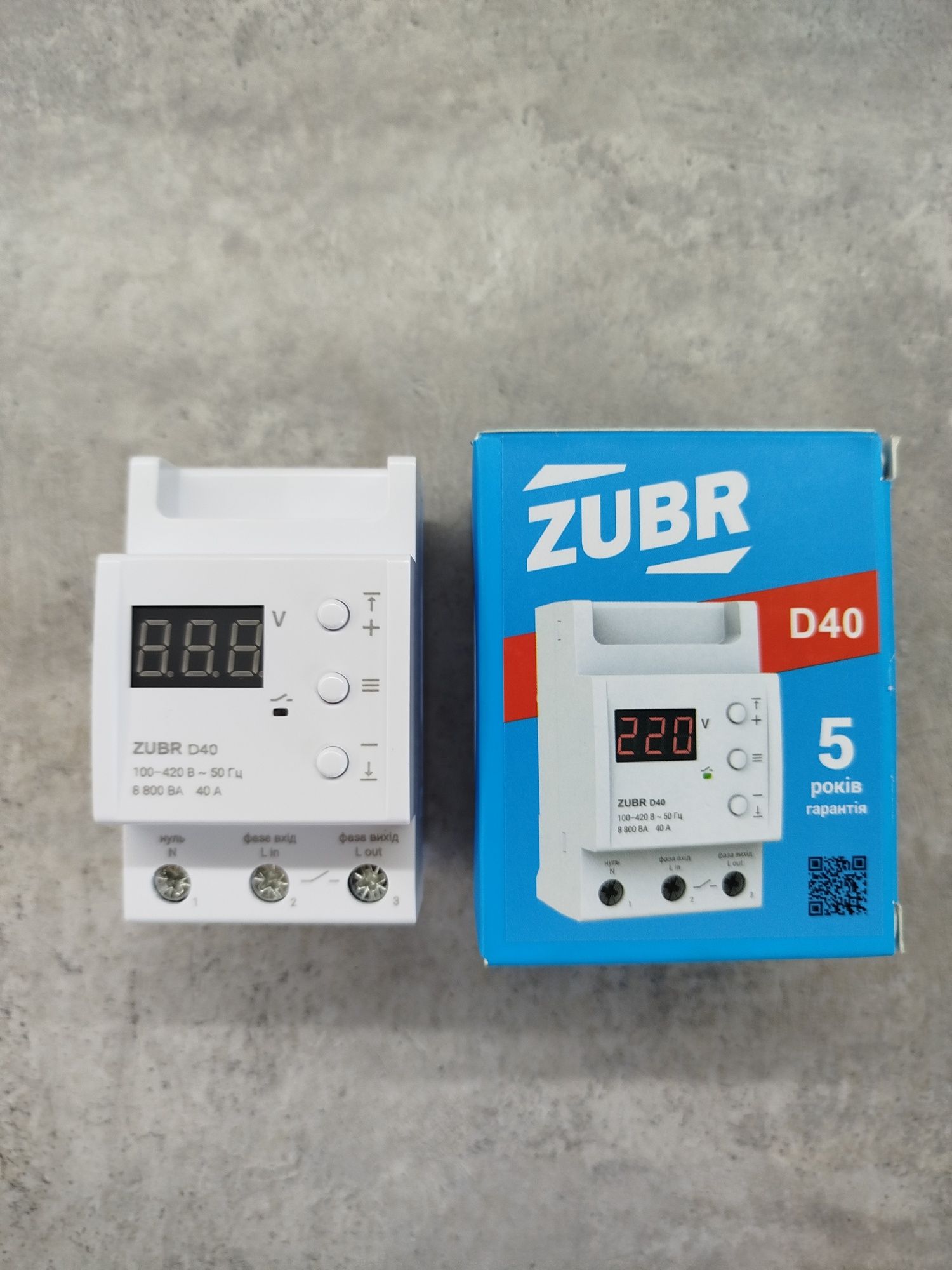 Реле напряжения Zubr D40
ZUBR D40