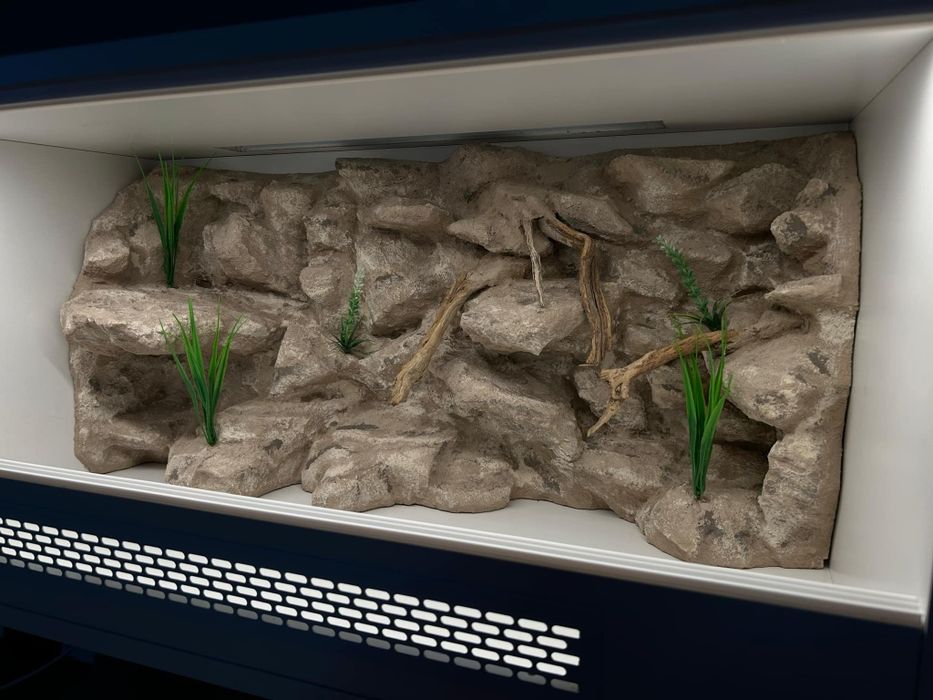 Terrarium dla gekona, agamy, węża, terrarium ze ścianką strukturalną