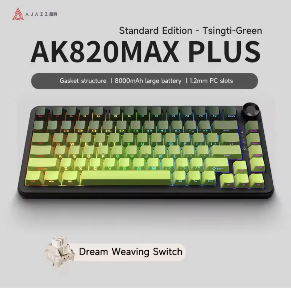 Механическая клавиатура | клавиатура на белых свечах | ajazz ak820max