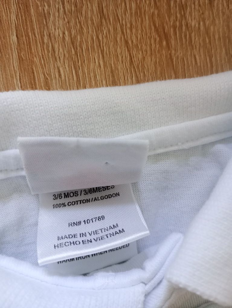 Spodnie na szelkach bermudy koszulka zestaw dla niemowlaka 0-6m