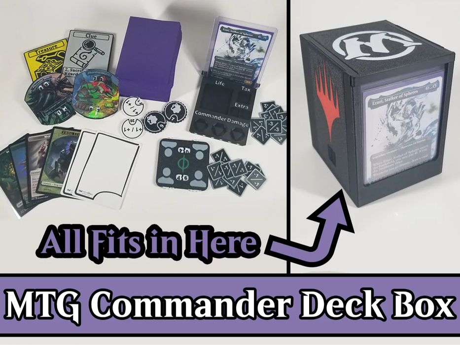 Caixa para Decks MTG Commander / EDH com Tampa de Zona de Comando