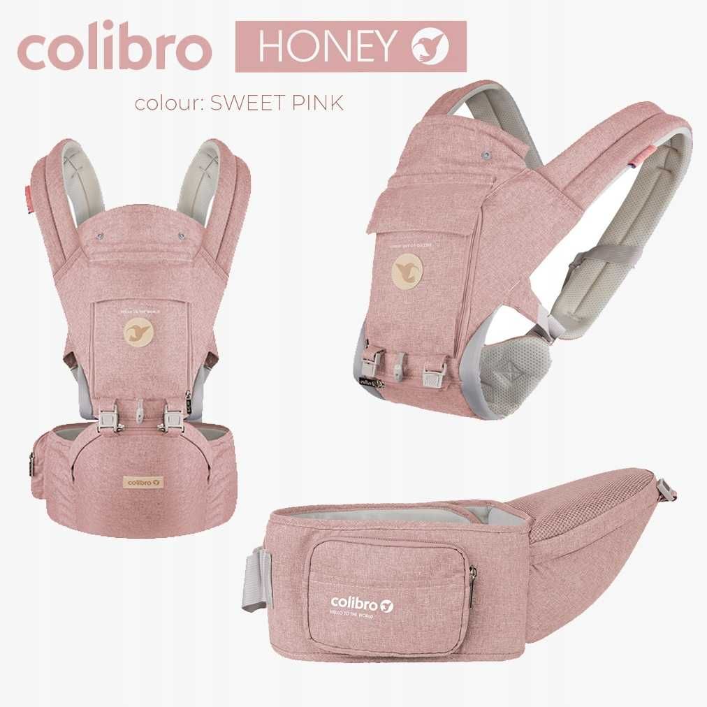 ERGONOMICZNE Nosidełko 12w1 Colibro HONEY 3-24msc BIODROWE