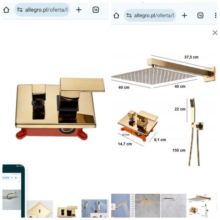 Zestaw podtynkowy zestaw kompletny golfd nowy