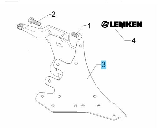 Korpus odkładnicy pługa Lemken BK12 Opal Vario Euro Juwel Diamant