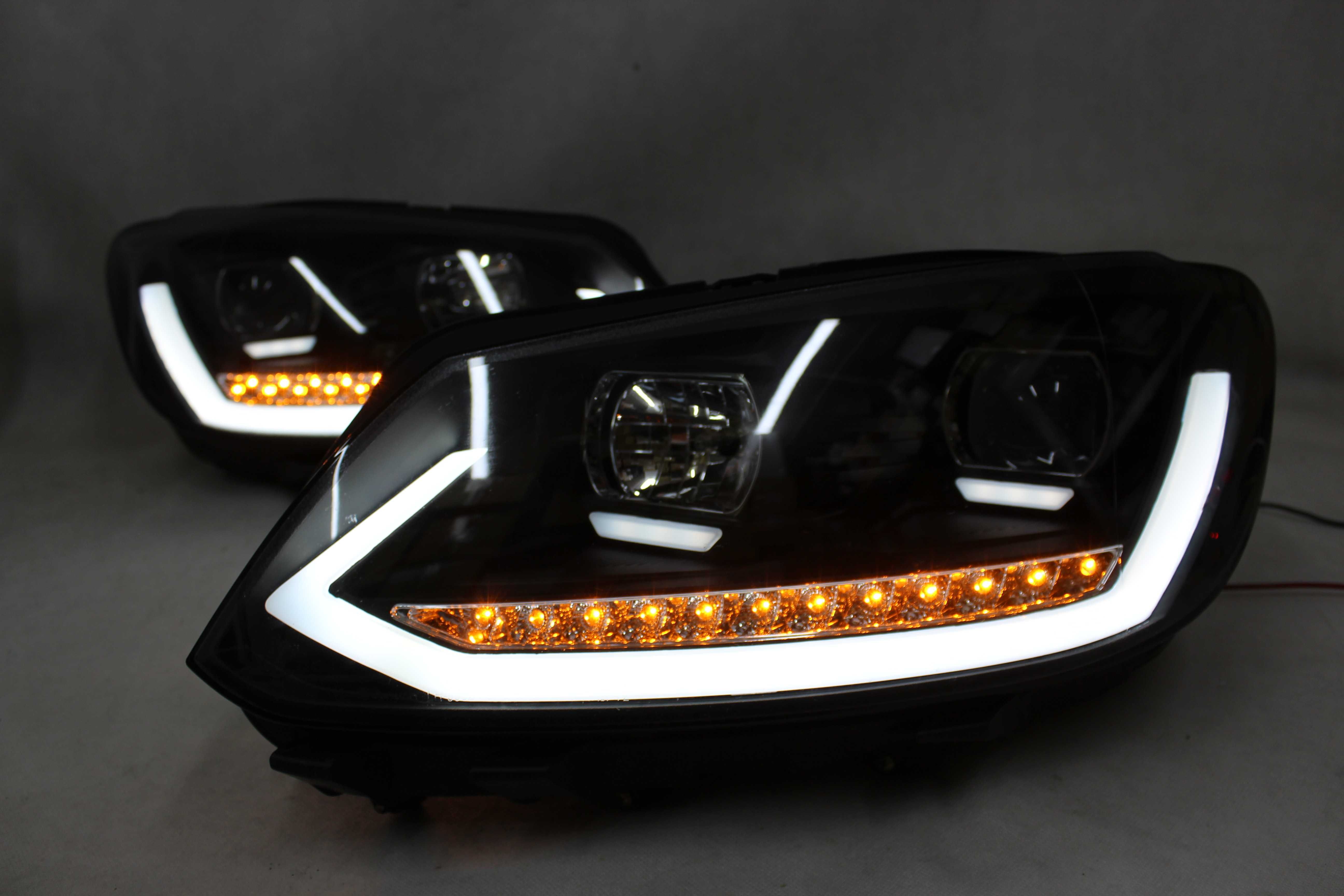 Lampy przednie przód VW TOURAN 2 II 10-15 CADDY LED NEON DYNAMICZNE