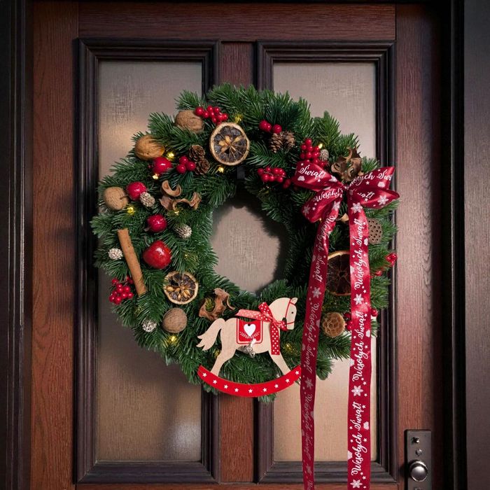 Wianek Bożonarodzeniowy z oświetleniem