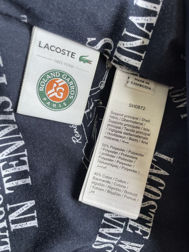 Синяя зипка куртка Lacoste лакоста