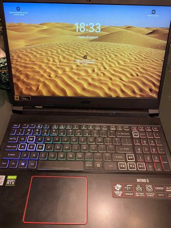 Laptop Gamingowy ACER NITRO 5 I7 10750H + RTX 2060, 16 GB ram 144HZ