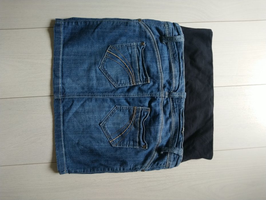 Джинсова спідниця для вагітних 38 розмір