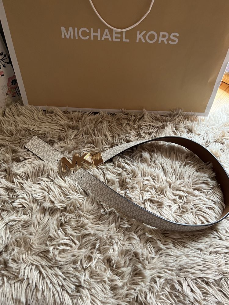 Michael kors psem dwustronny logowane monogram mk twist belt LUG