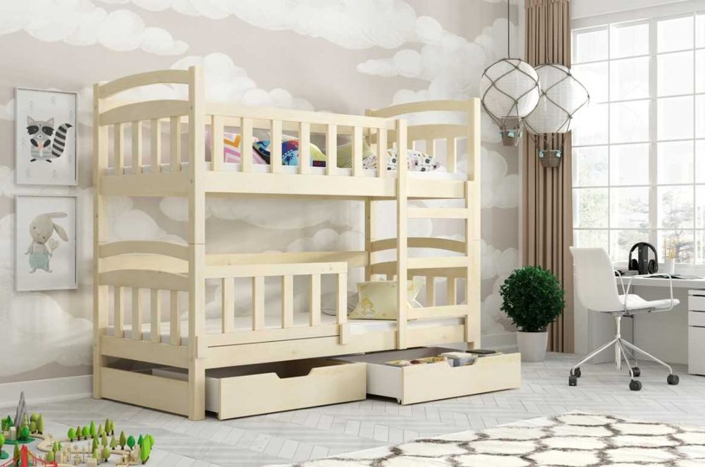 Łóżko piętrowe ZUZIA 2osobowe, materace 160x75 | 180x75 | 200x90